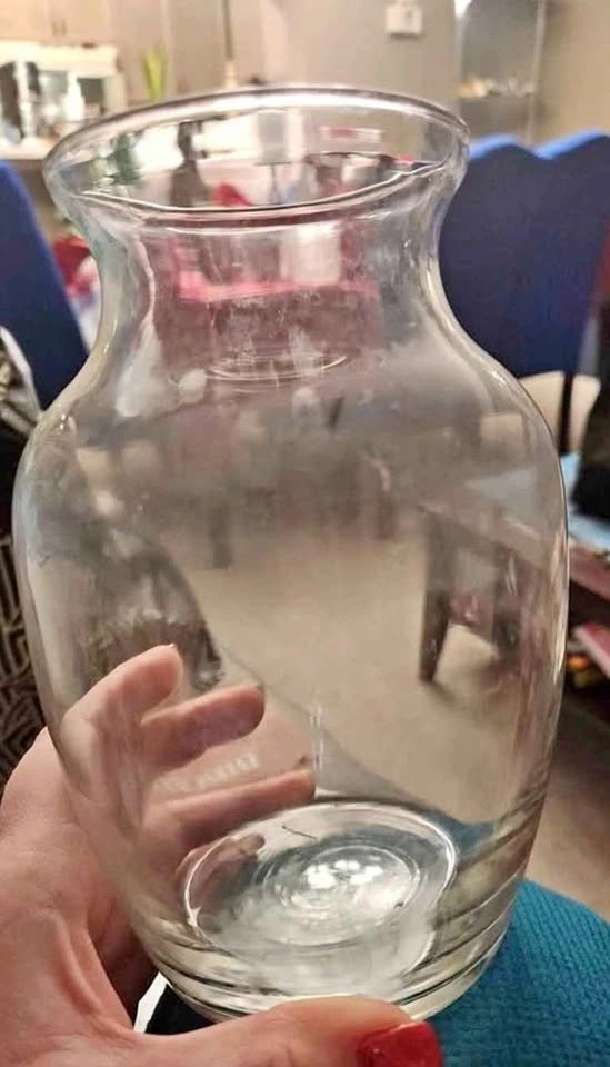 Glass vases x 6