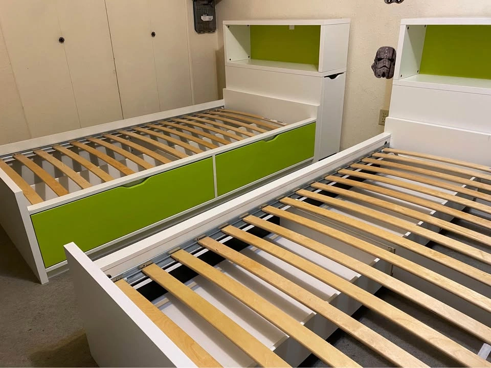 Twin Bed Set with 2 Sliding Nightstands - photo 3