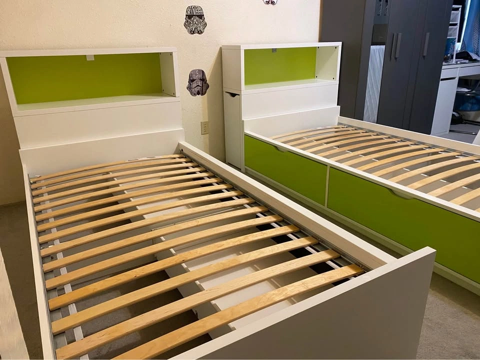 Twin Bed Set with 2 Sliding Nightstands - photo 4