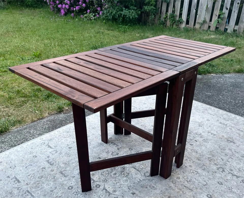 IKEA APPLARO Gateleg Outdoor Table - Acacia Wood - photo 3