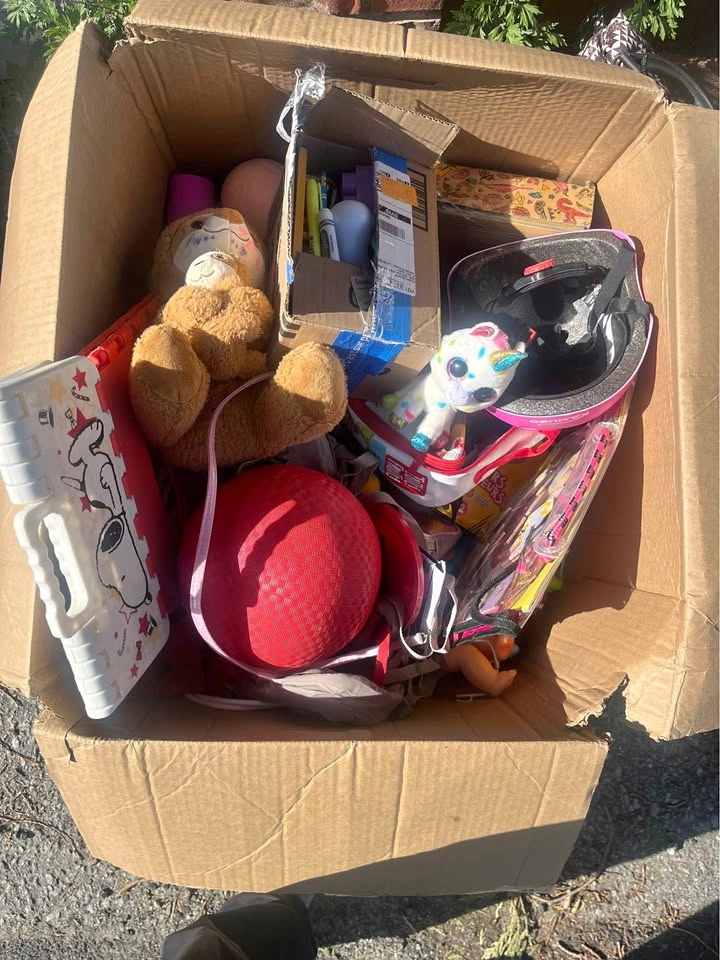 Box of kids items