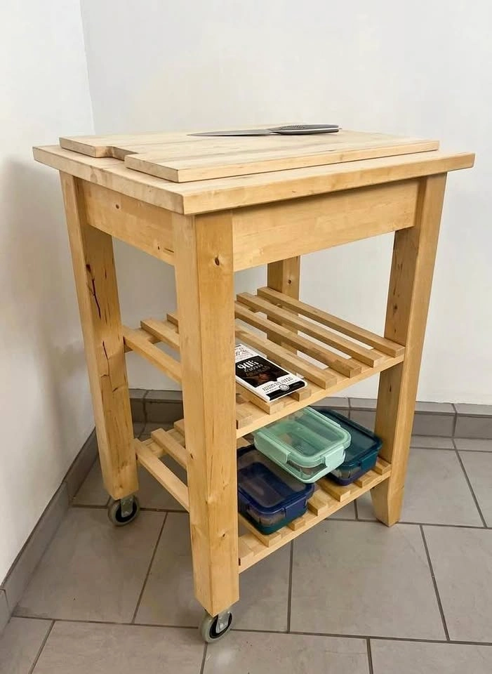 IKEA BEKVÄM Kitchen Cart / Butcher Block Island w/ wheels