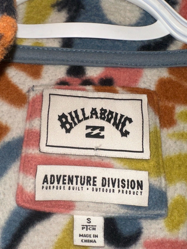 Billabong Floral Print Fleeced Quarter Zip Pullover Size Small - photo 5