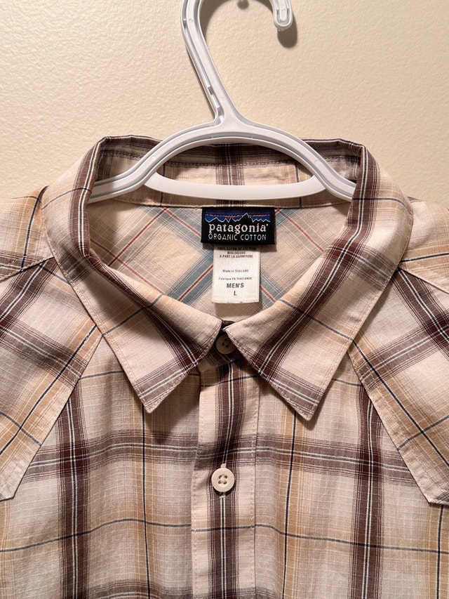 Patagonia Organic Cotton Plaid Button Down Shirt - Large - photo 2