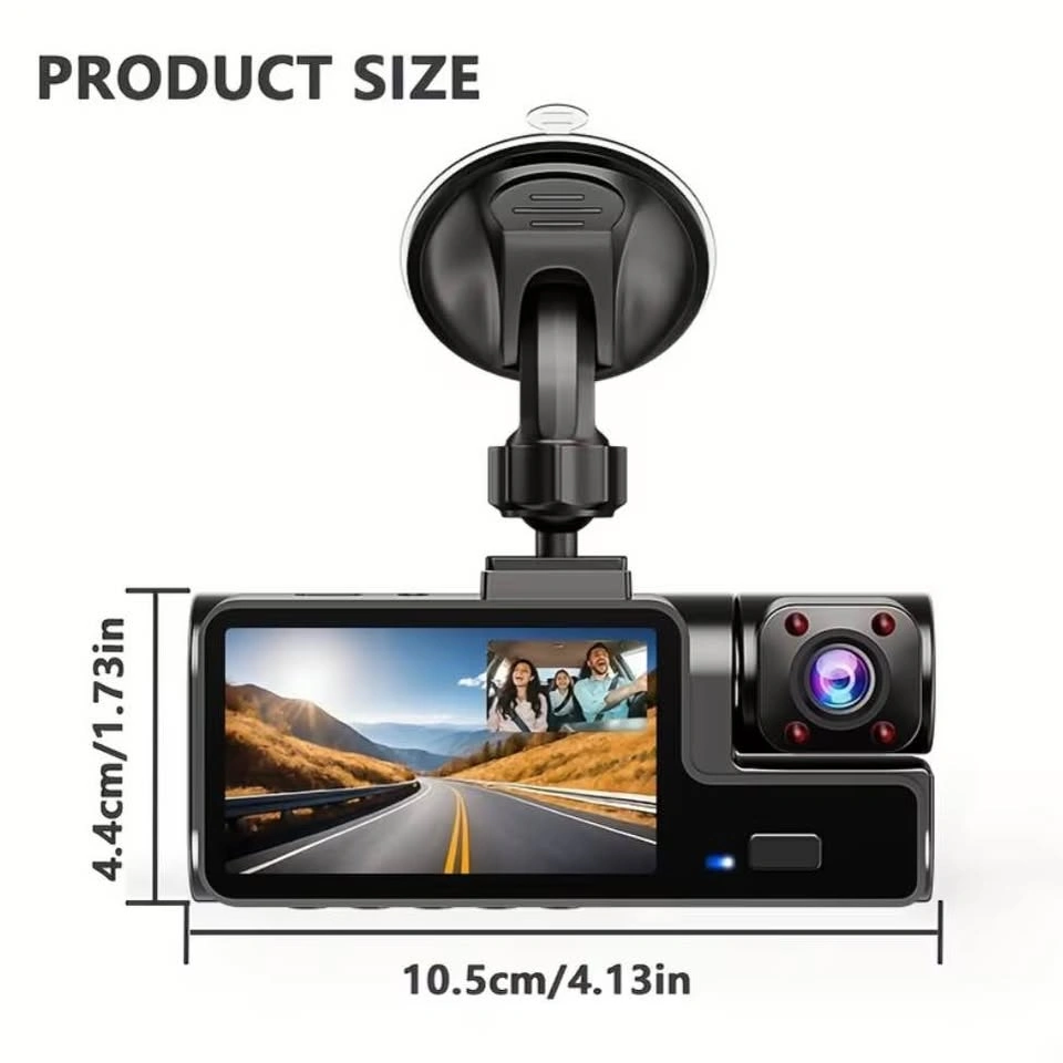 Triple Camera Dash Cam - Front, Inside, Rear - photo 2