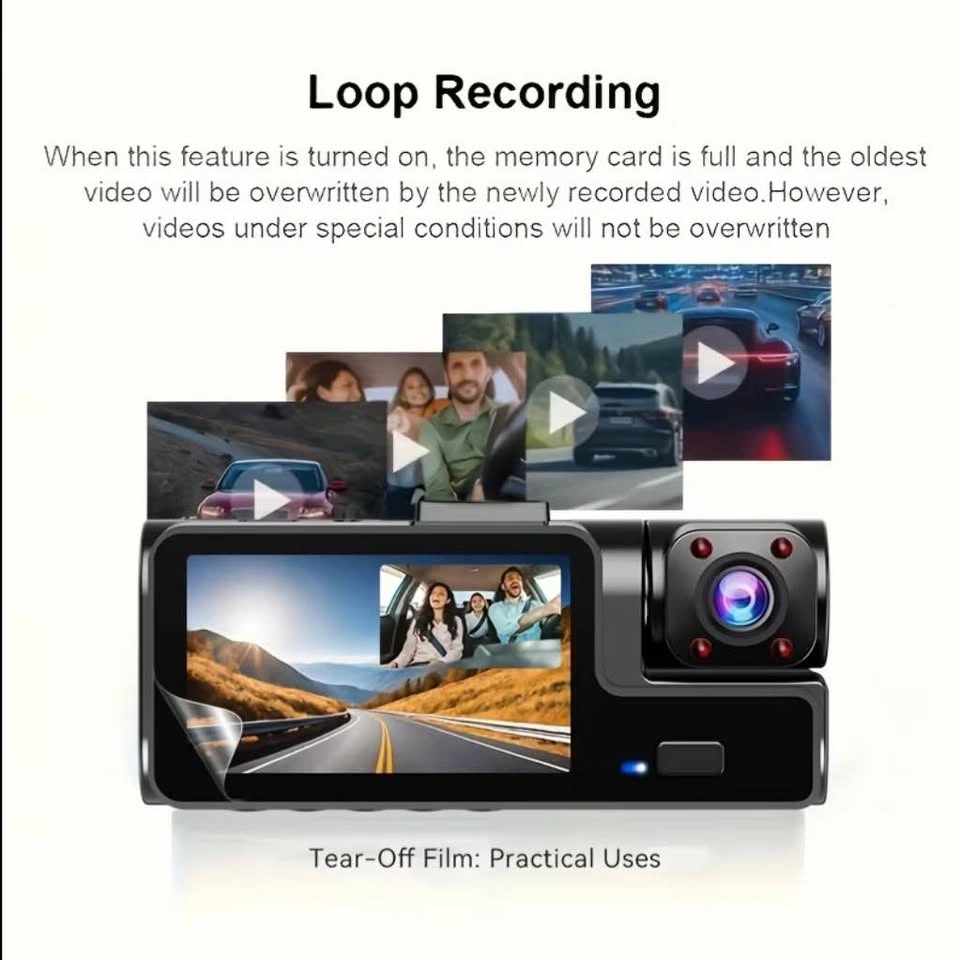 Triple Camera Dash Cam - Front, Inside, Rear - photo 3