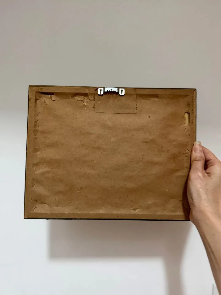 Vintage Framed Needlepoint Art - Cottage House Scene image indicator(5)