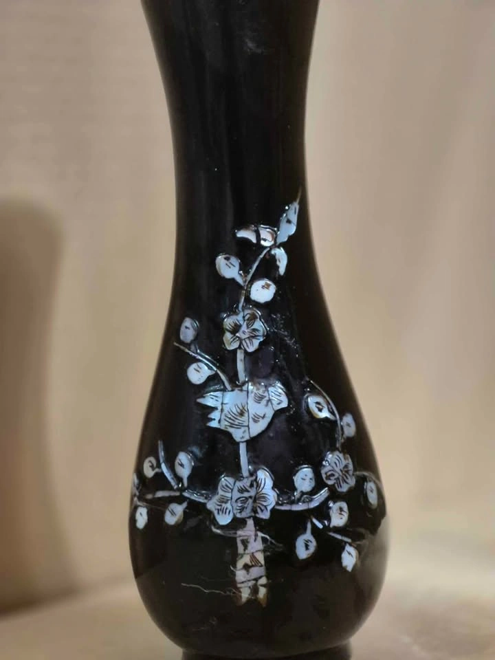 Vintage Vietnamese lacquer Wooden Vase - photo 5