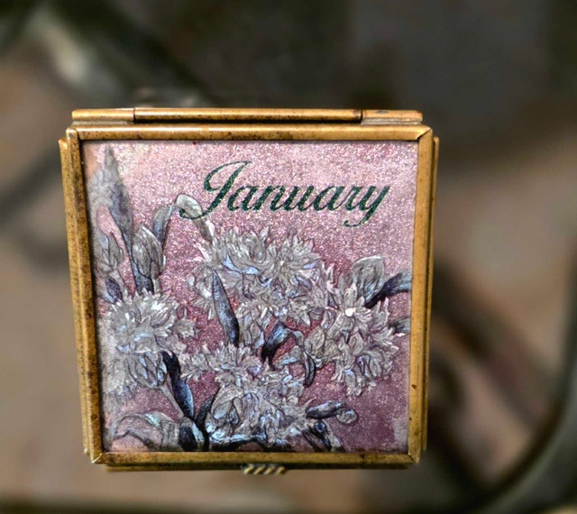 Vintage January Trinket Box