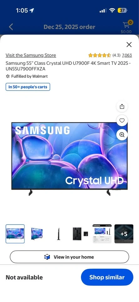 55in Samsung Smart TV & Wall Mount - photo 2