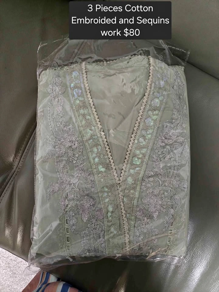 EID SUMMER DRESS EMBROIDED LARGE
