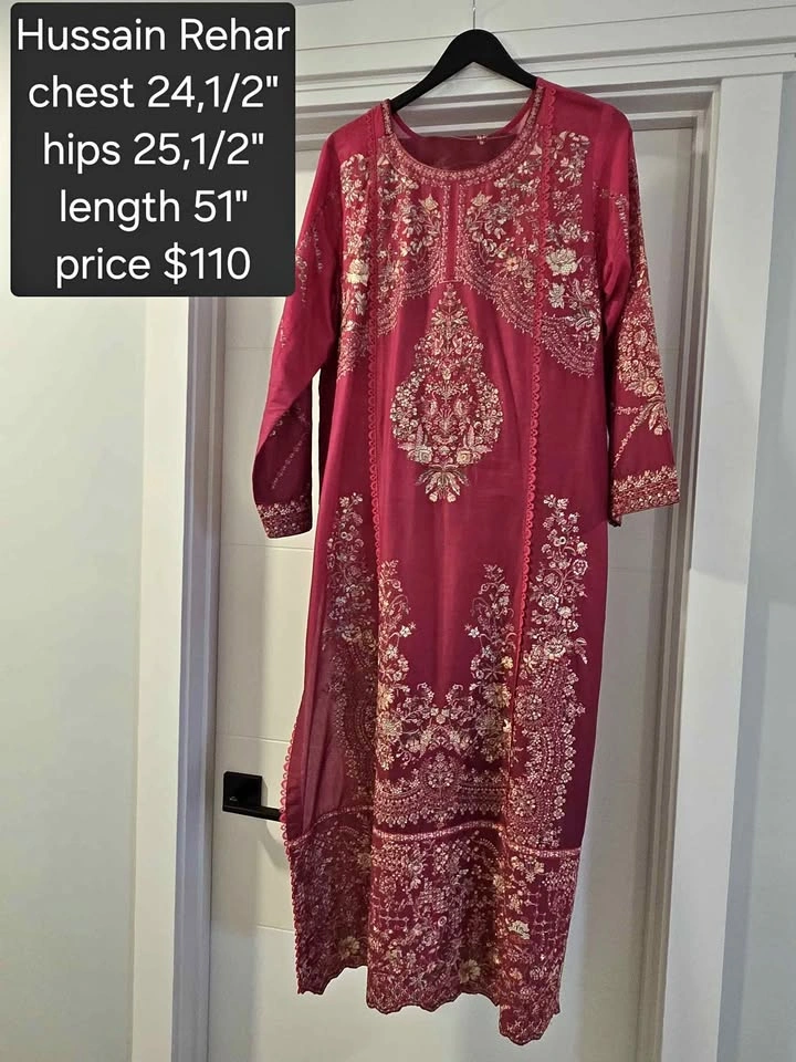 Hussain Rehar LUXURY SUMMER EMBROIDED DRESS XXL Available If Ad
