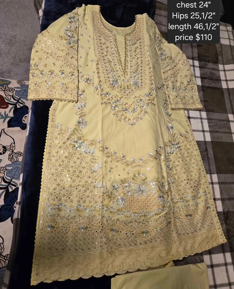 EID SUMMER DRESS LUXURY FULLY EMBROIDED XXL - photo 2