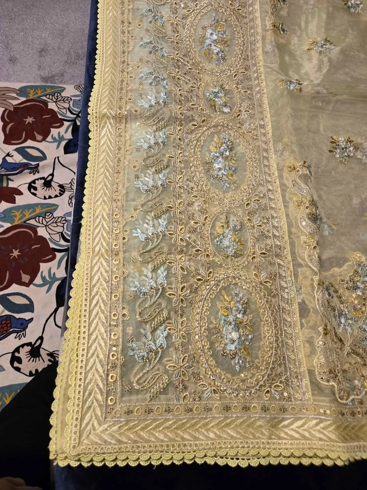 EID SUMMER DRESS LUXURY FULLY EMBROIDED XXL - photo 5