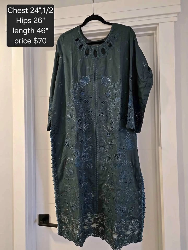 Eid Summer Dress Fully Embroidered XXL