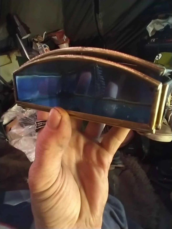 Pretty Brass & Glass Trinket Box with Girl Picture - photo 3
