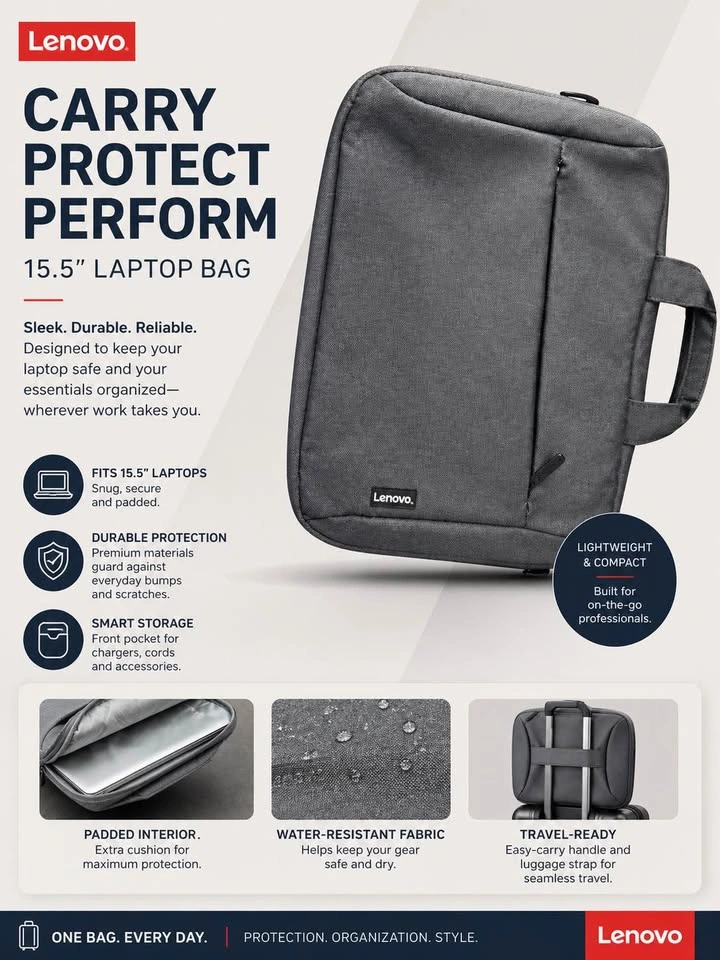 Lenovo 15.5” Laptop Sleeve / Carry Case – Clean, Slim & Protecti - photo 2
