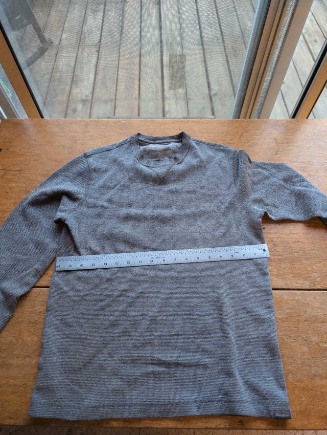 Eddie Bauer Mens Thermal Shirt - Grey, Small