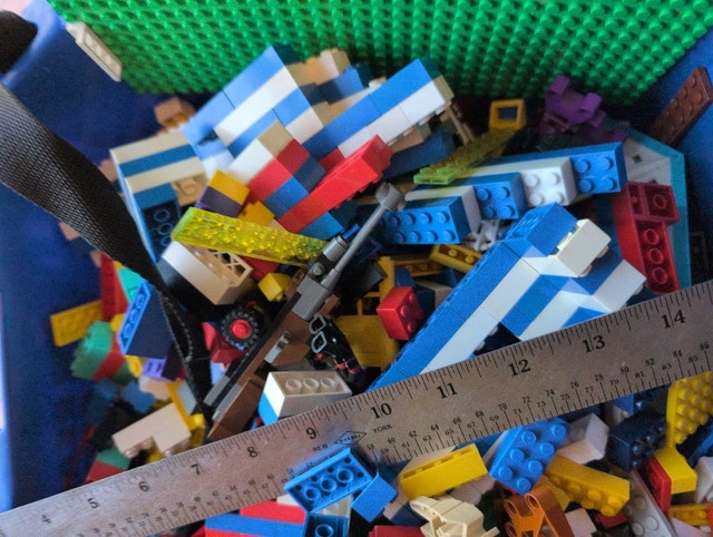 Lego Bulk. Blue shopping bin full. Assorted - photo 2