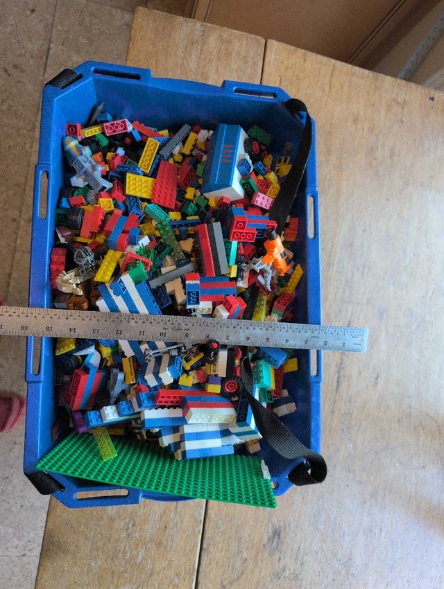 Lego Bulk. Blue shopping bin full. Assorted - photo 5