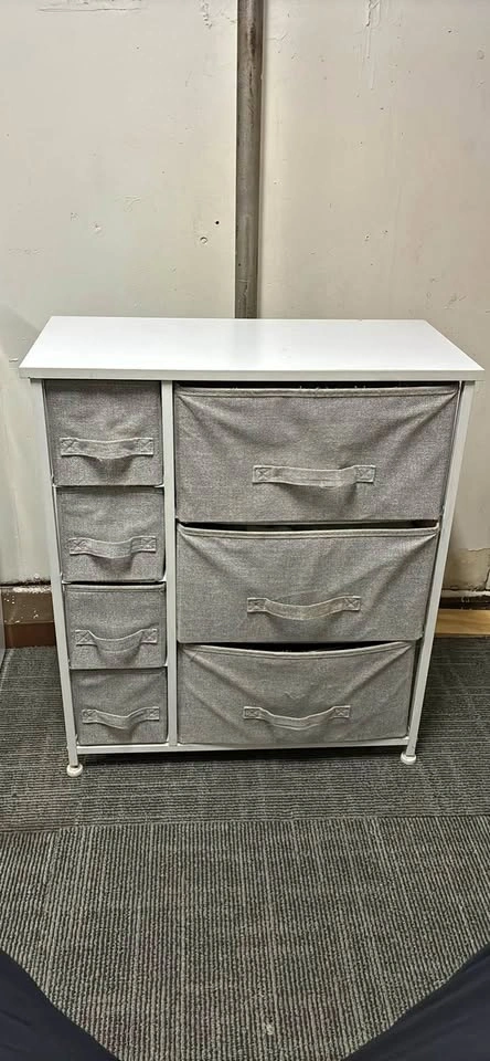 Gray Fabric Drawers - 6 Drawer Storage Unit