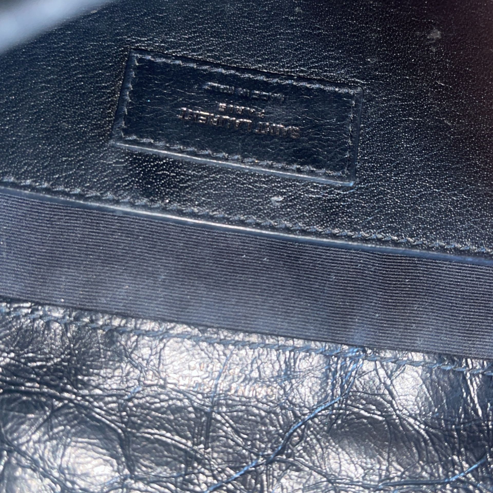YSL St Laurent Mini Baby Niki Crinkled Leather Bag - Black - photo 5