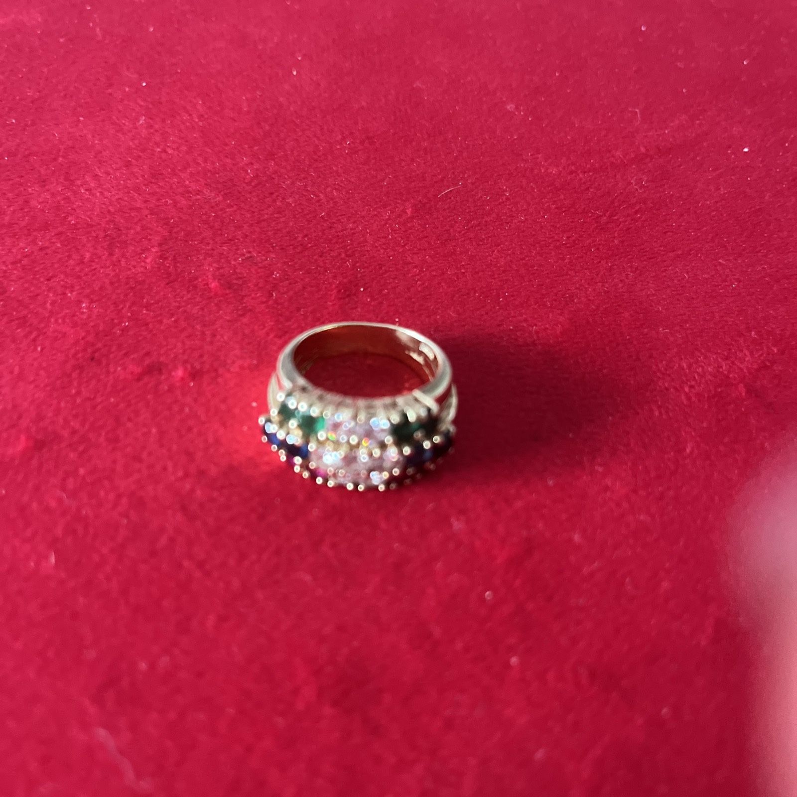 BLB Designer 14K Yellow Gold Diamond Ruby Emerald Sapphire Ring - photo 4