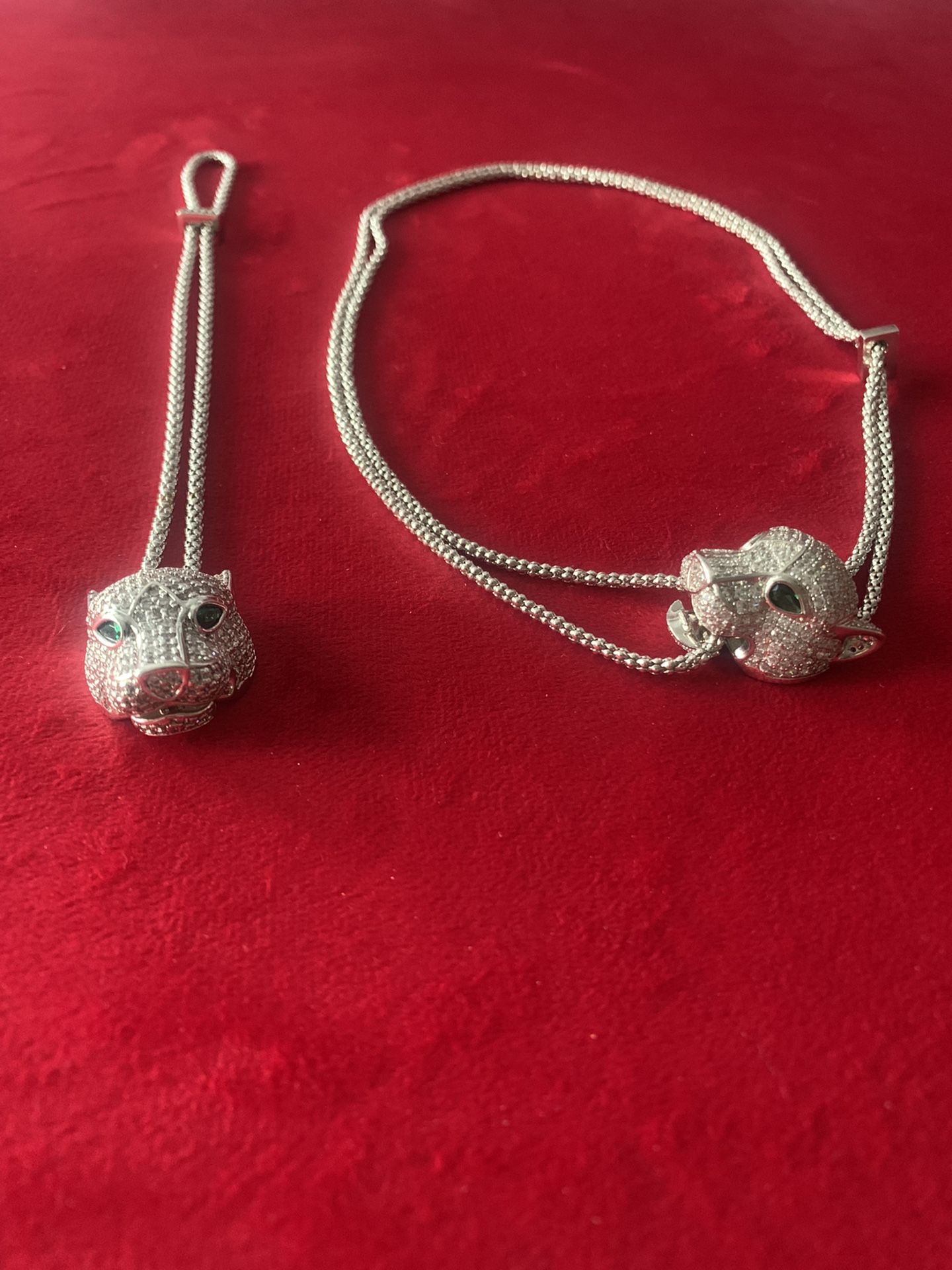 Like Cartier Panthere Panther Necklace Bracelet - photo 4