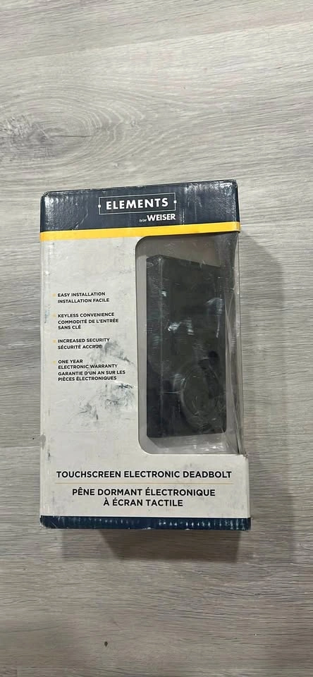 Weiser Elements Touchscreen Electronic Deadbolt Black
