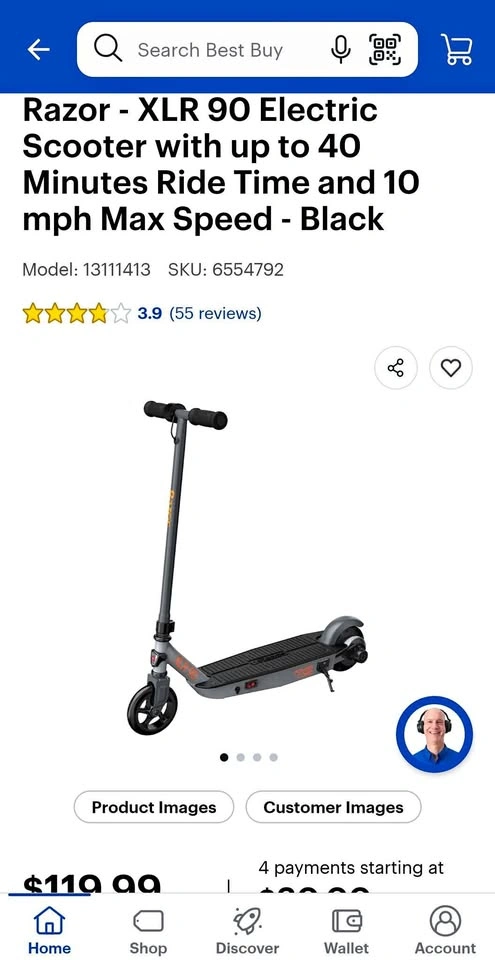 RAZOR XLR90 kids scooter