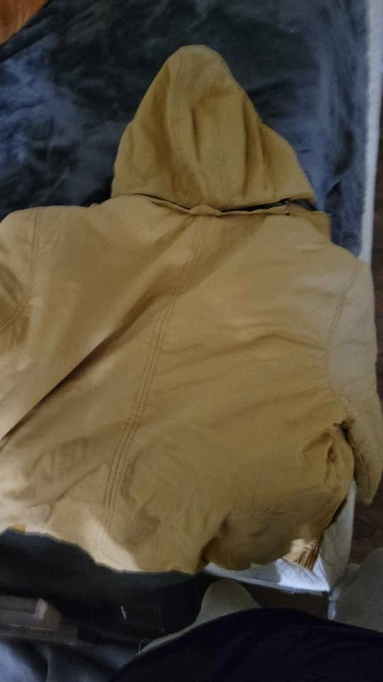 ZARA MENS XXL BEIGE COAT WITH BEIGE FLUFF ON THE INTERIOR - photo 4
