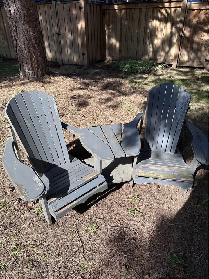 Vintage Solid Wood Muskoka / Adirondack Chairs – Set of 2 - photo 2