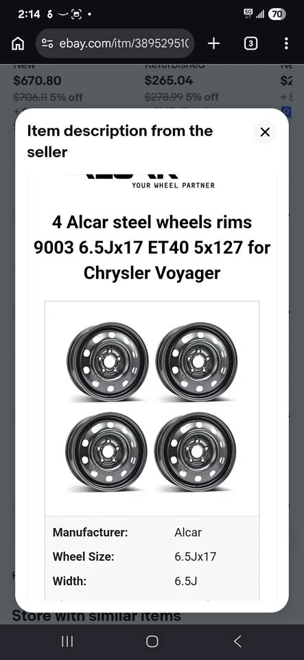 R17 Dodge Rims