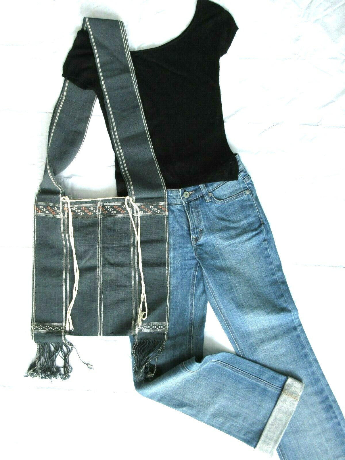 Canvas Crossbody Sling Shopping Bag