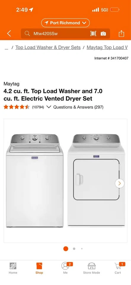 Washer and Dryer