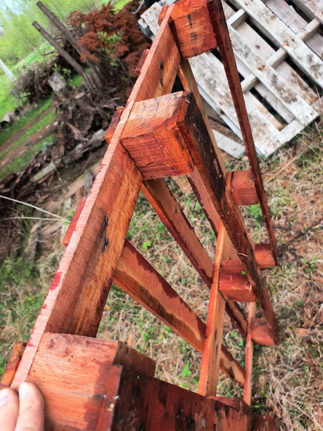Rare Red Oak Skid Pallet (1 year old)