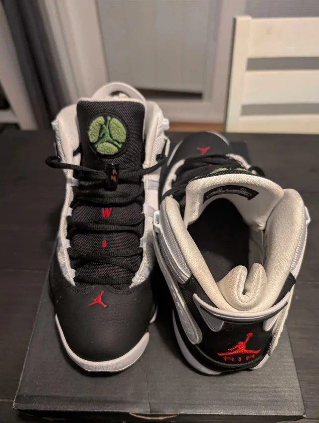 Jordan 6 Rings, (black, white and red) mens 10 image indicator(3)