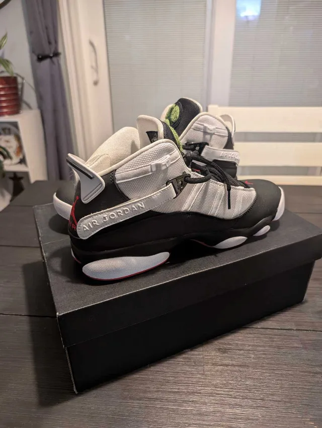 Jordan 6 Rings, (black, white and red) mens 10 image indicator(4)