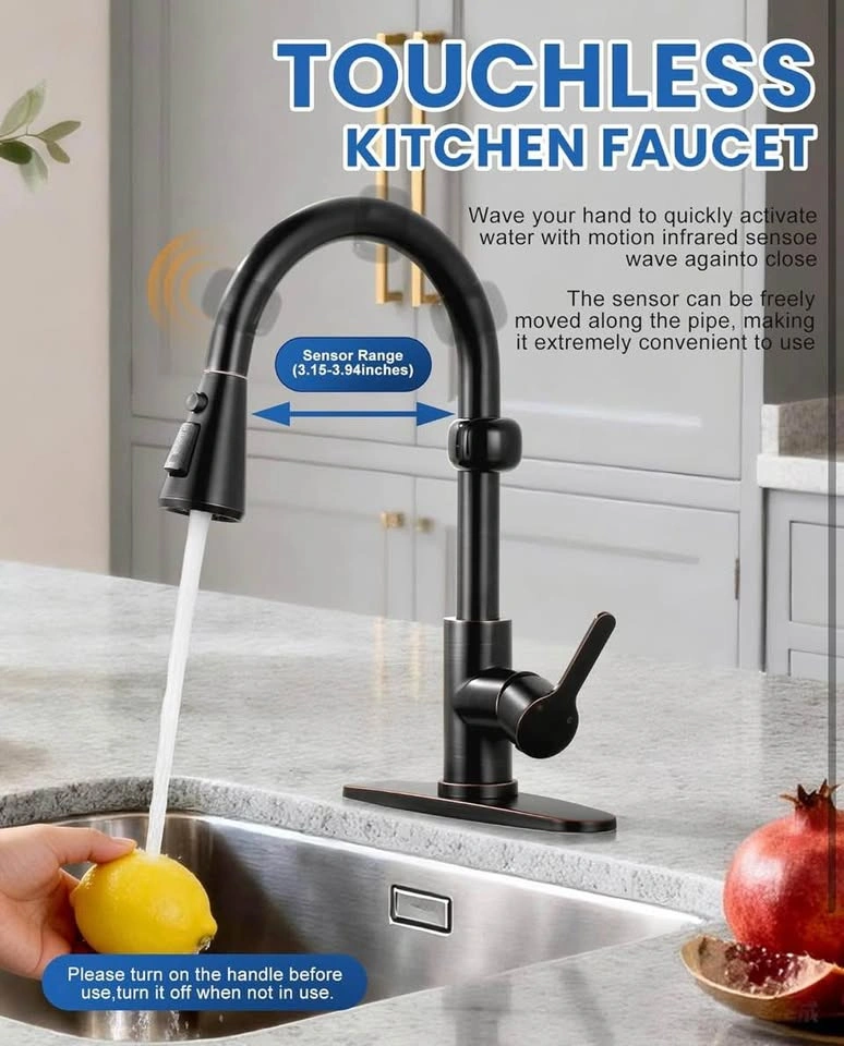 Touchless Kitchen Faucet w/ Motion Sensor - Oil Rubbed Bronze - photo 3