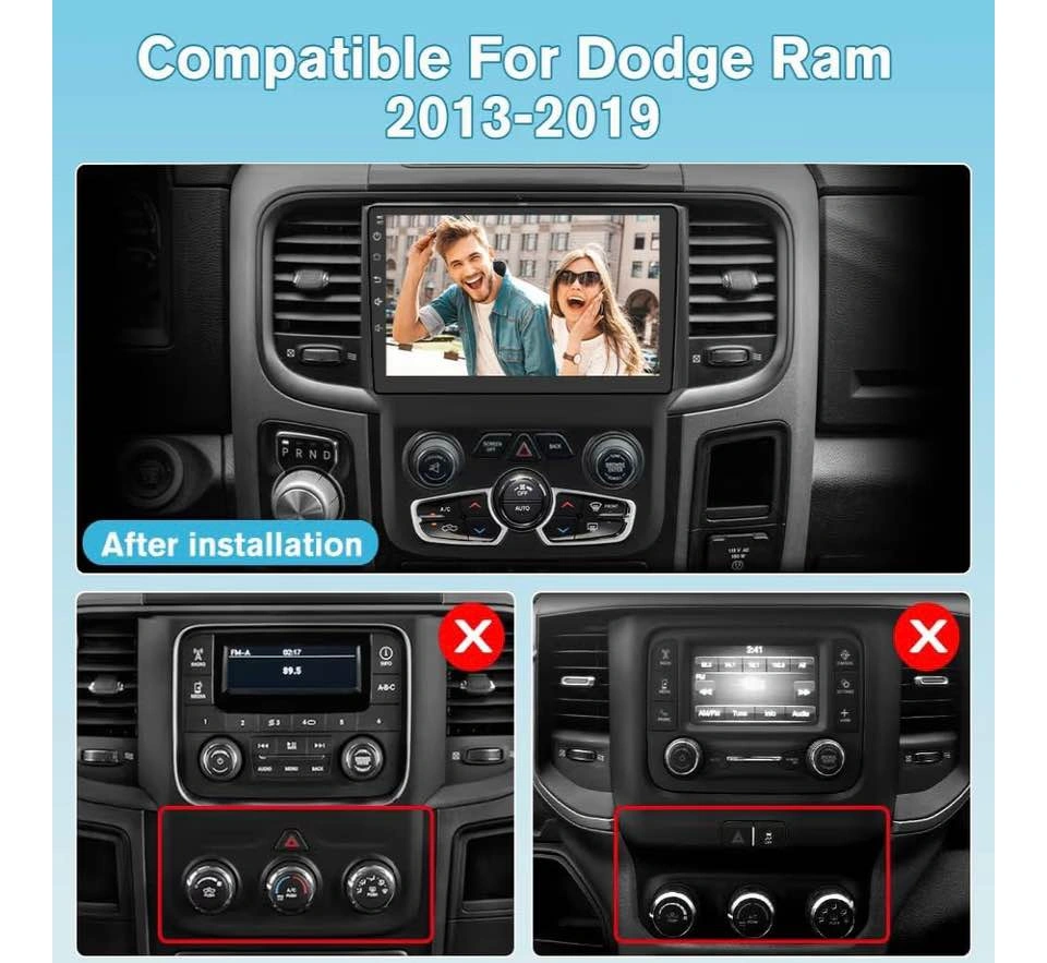 9” Touchscreen Stereo for 2013-2019 Dodge RAM (Auto AC) - photo 5