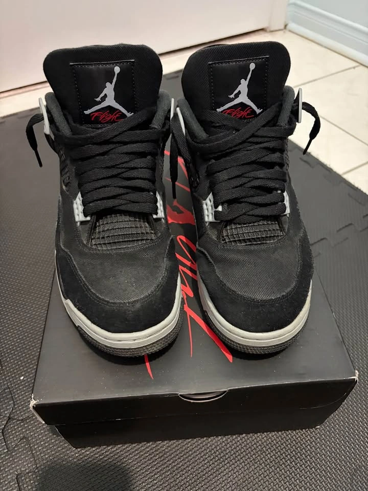 Jordan 4s Black Canvas - photo 2