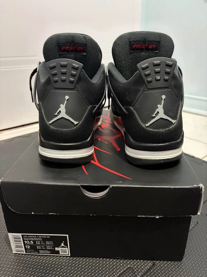 Jordan 4s Black Canvas - photo 4