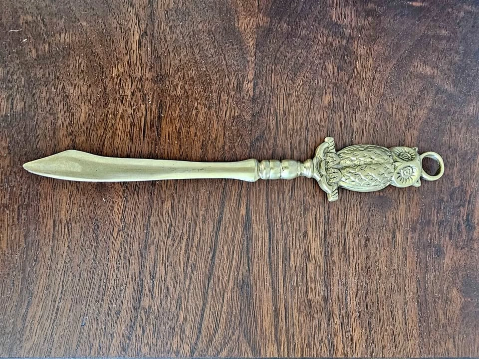 Brass letter opener