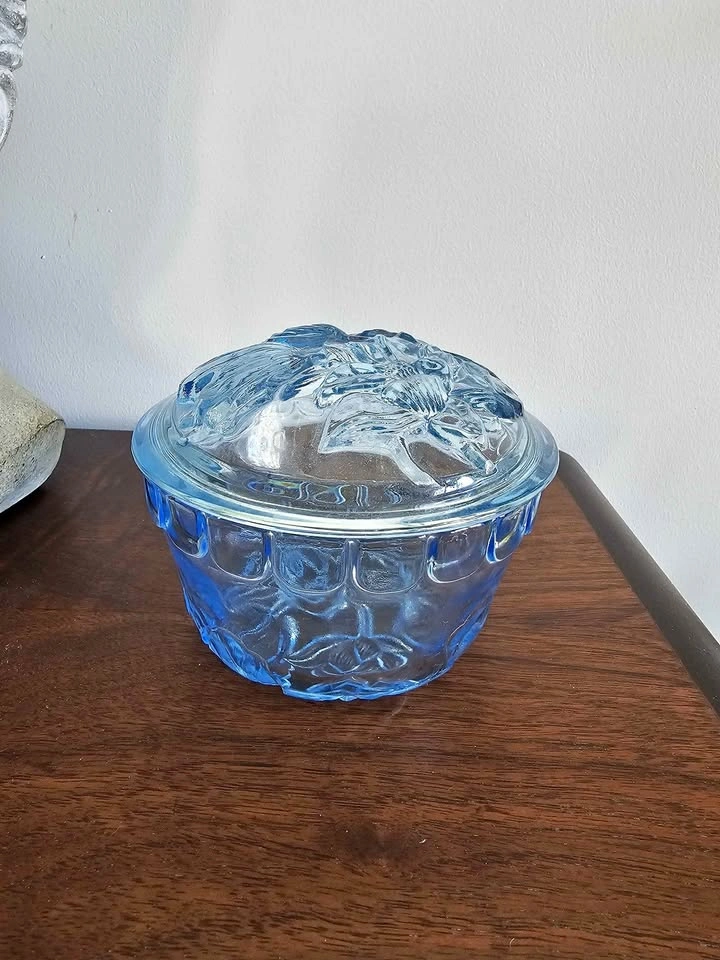 KIG Indonesia Glass Lidded Candy/Trinket Dish