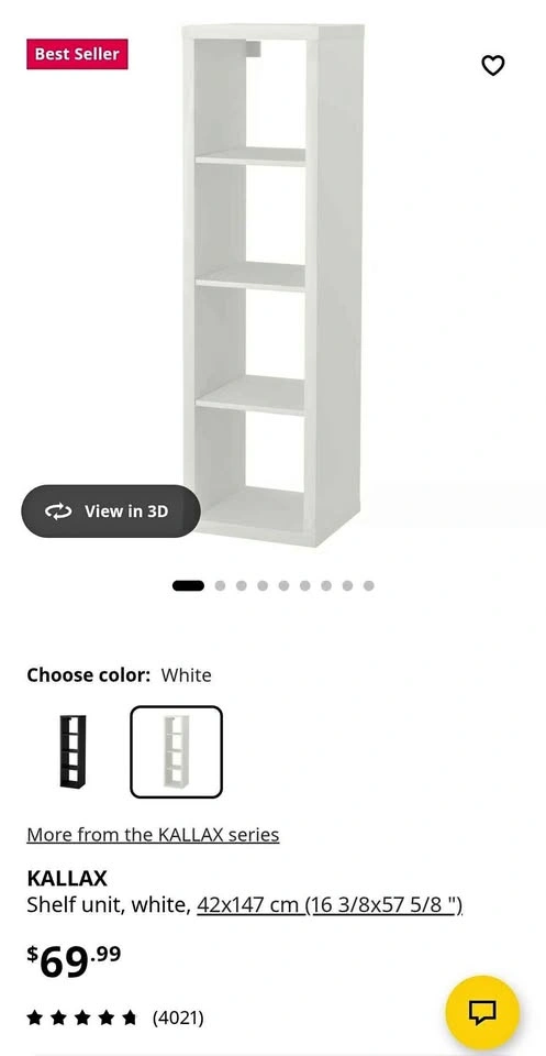 Ikea Kallax 4x1