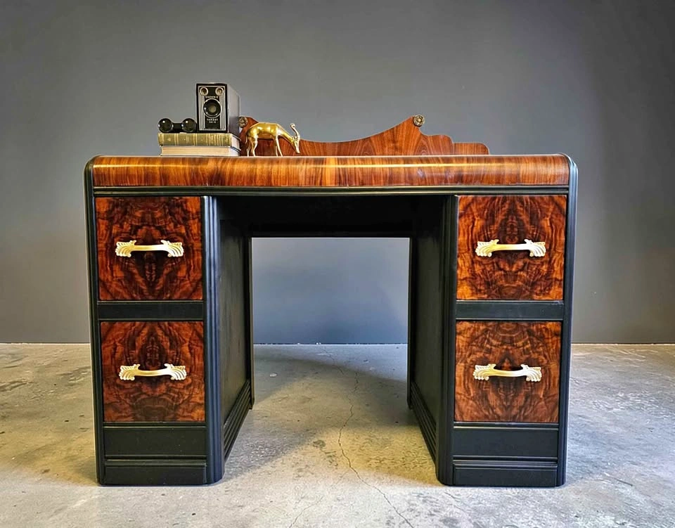 Refurbished Vintage Waterfall Desk