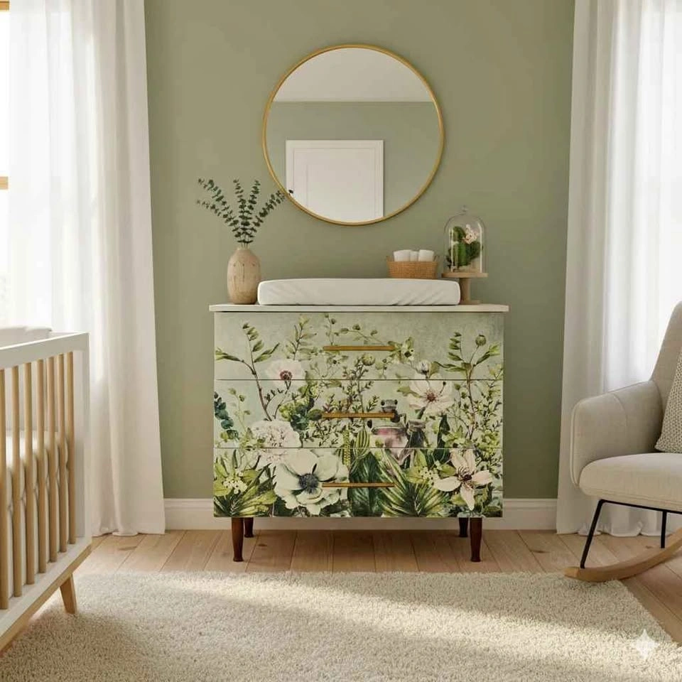 Refurbished Decoupaged Vintage Dresser