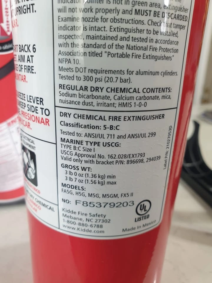 Kidde 3lb BC Fire Extinguisher - Kitchen/Garage/Boat - photo 2