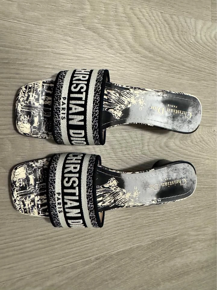 Dior Dway Heeled Slides Size 38.5