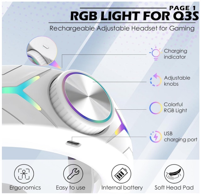 Meta Quest 3/3S Battery Head Strap – 12000mAh RGB - photo 5